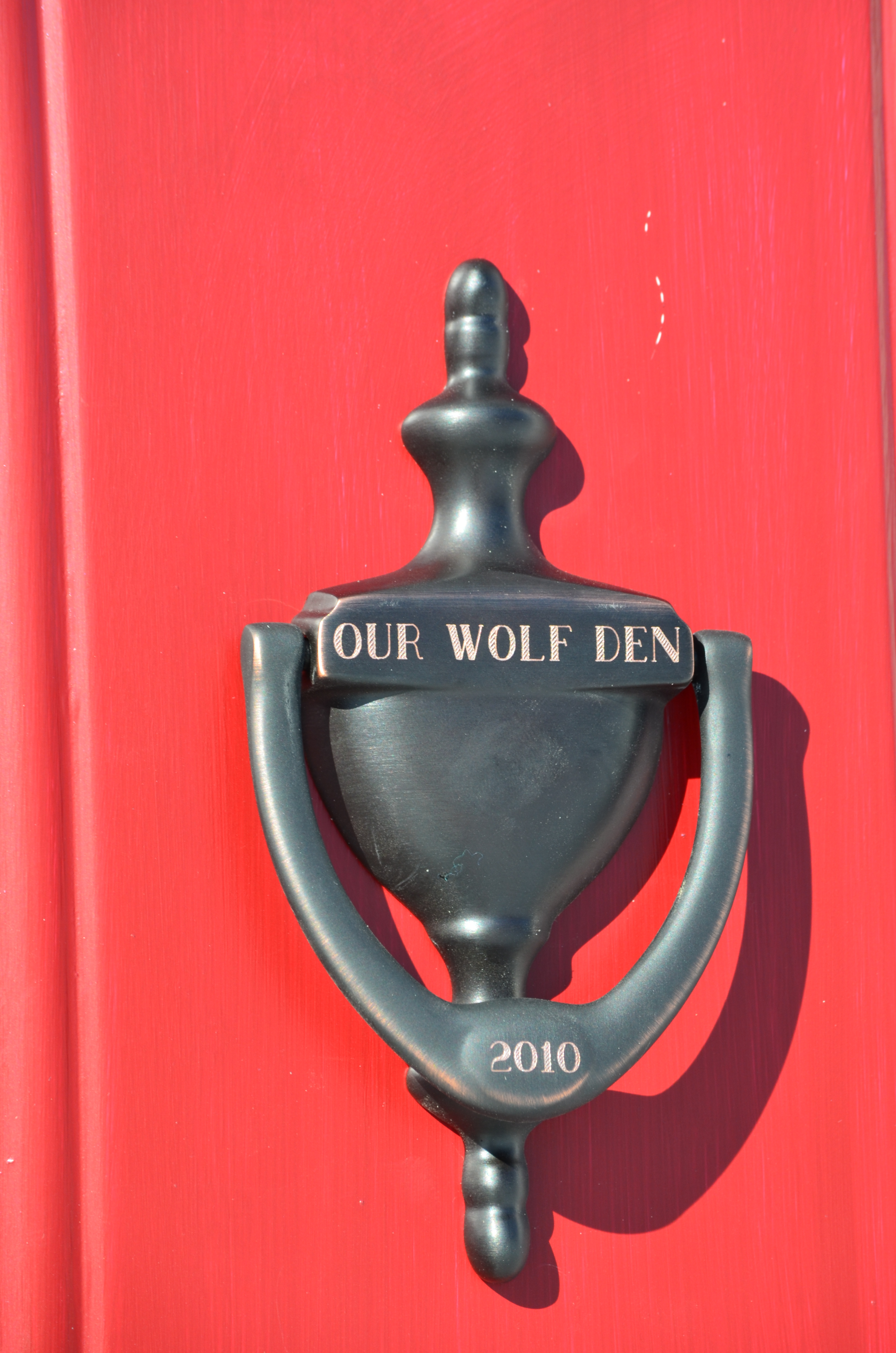 Custom Door Knocker  Our Wolf Den