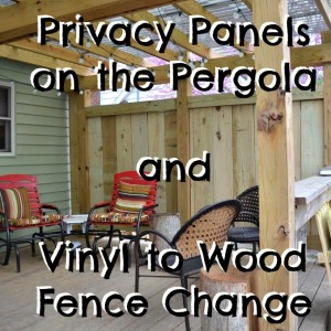 Privacy Panels on the Pergola